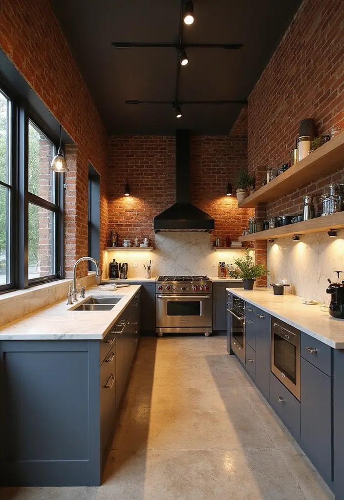 10 Stunning Modern Luxury Kitchen Designs That Will Leave You Speechless! - 5. Industrial Chic with High-End Finishes