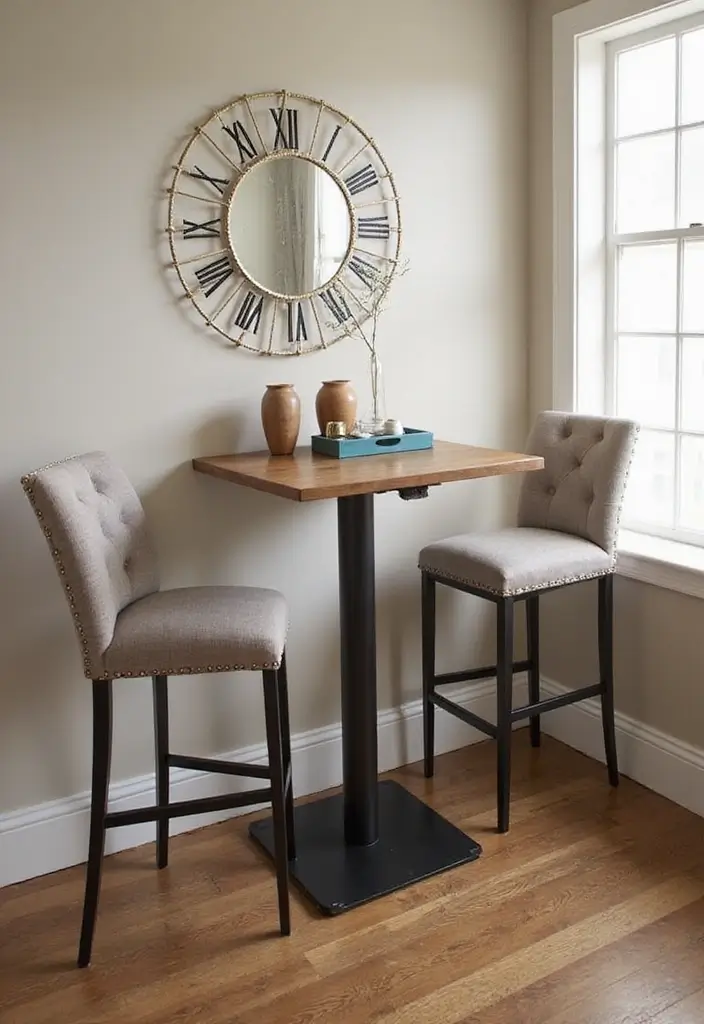 13 Small Dining Tables That Are Big on Style and Functionality (You’ll Love #4!) - 10. Compact Bar-Height Tables