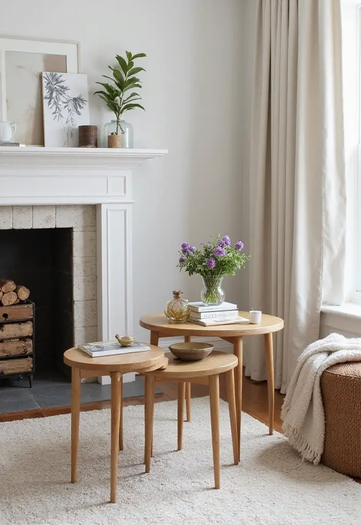 13 Small Dining Tables That Are Big on Style and Functionality (You’ll Love #4!) - 3. Multi-Functional Nesting Tables