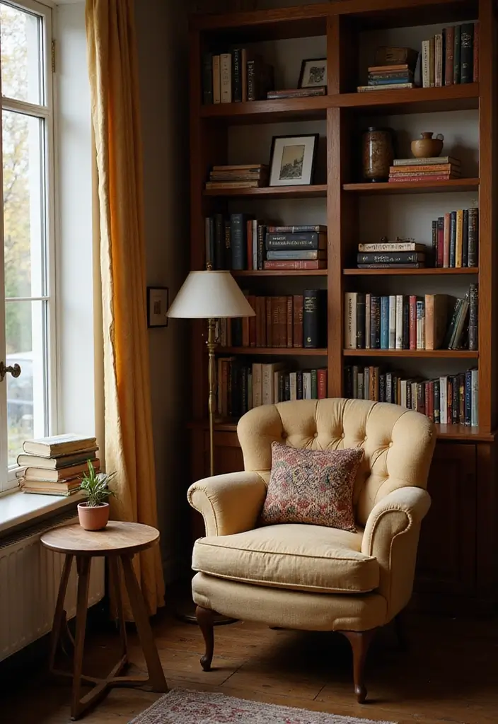 14 Small Apartment Decor Ideas That Create a Cozy Modern Sanctuary! - 12. Craft a Cozy Reading Nook