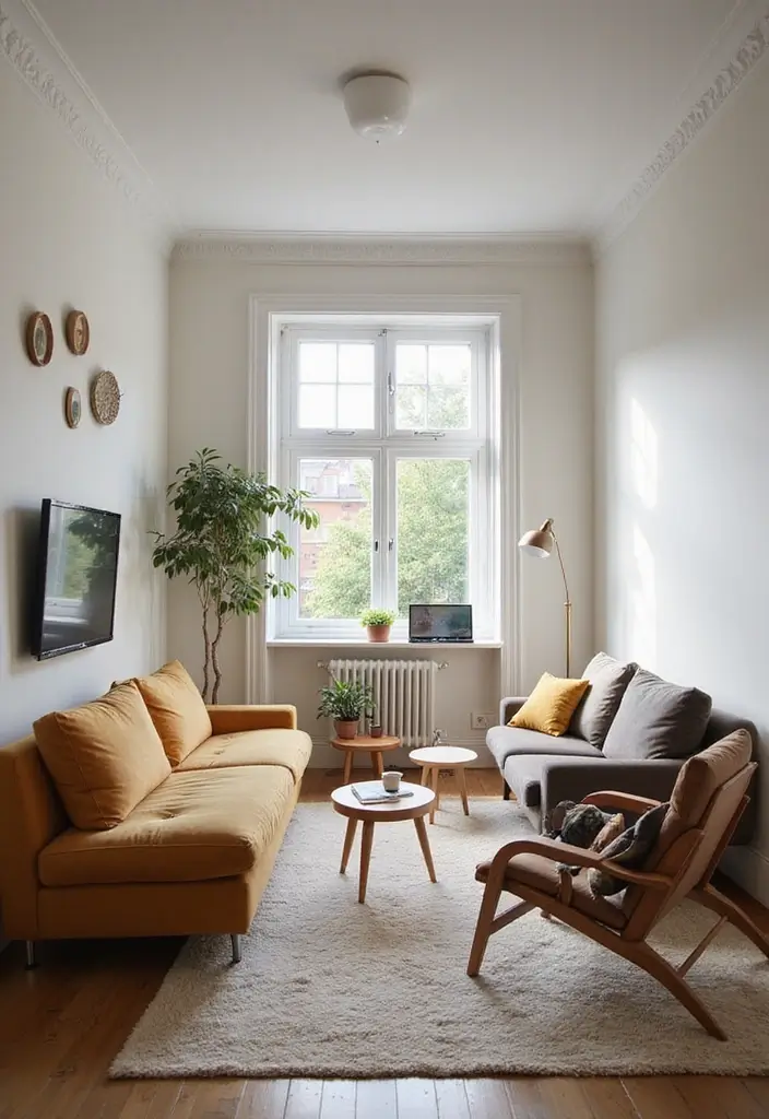 14 Small Apartment Decor Ideas That Create a Cozy Modern Sanctuary! - 13. Create Zones with Furniture Arrangements