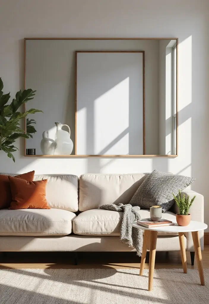 14 Small Apartment Decor Ideas That Create a Cozy Modern Sanctuary! - 3. Use Mirrors to Expand Space