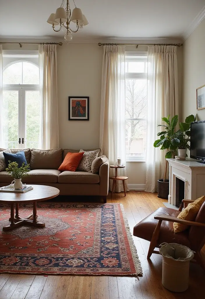 14 Small Apartment Decor Ideas That Create a Cozy Modern Sanctuary! - 8. Statement Rugs to Define Spaces