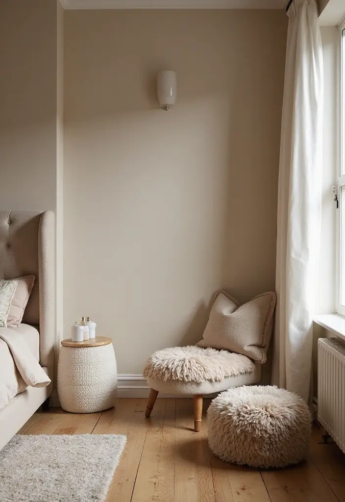 15 Cozy Bedroom Designs That Will Have You Snuggling All Night Long! - 10. Soft Corner Seating for Relaxation