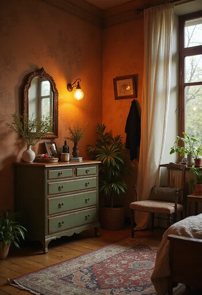 15 Cozy Bedroom Designs That Will Have You Snuggling All Night Long! - 13. Vintage Accents for Timeless Charm