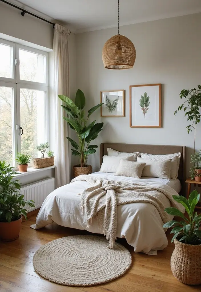 15 Cozy Bedroom Designs That Will Have You Snuggling All Night Long! - 5. Nature-Inspired Decor