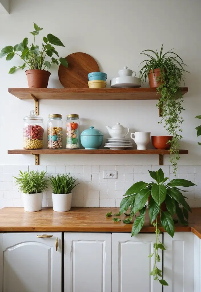 15 Stylish Small Kitchen Decor Ideas That Are Budget-Friendly and Stunning! - 1. Open Shelving for Display