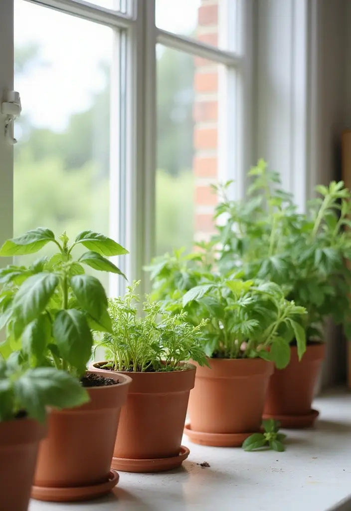 15 Stylish Small Kitchen Decor Ideas That Are Budget-Friendly and Stunning! - 4. Fresh Herbs for Flavor and Beauty