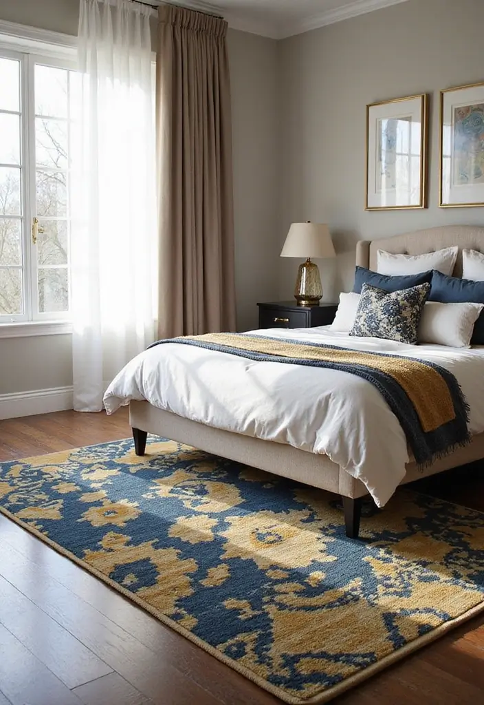 17 Glamorous Bedroom Ideas for Women That Will Leave You Breathless! - 11. Statement Rugs