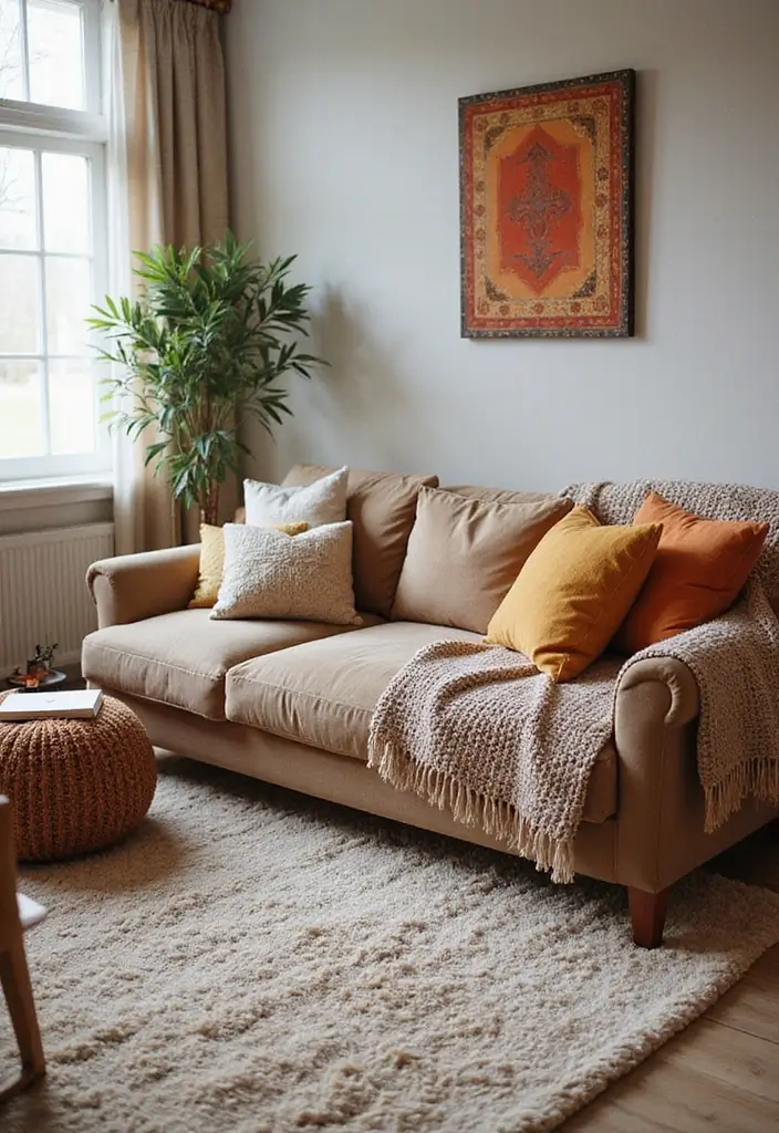 17 Living Room Decorating Hacks That'll Transform Your Space Without Breaking the Bank! - 3. Layered Textiles