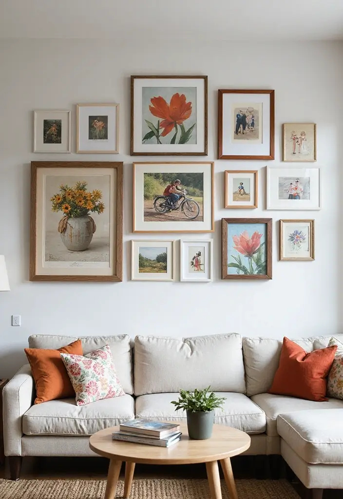 17 Living Room Decorating Hacks That'll Transform Your Space Without Breaking the Bank! - 9. Affordable Artwork