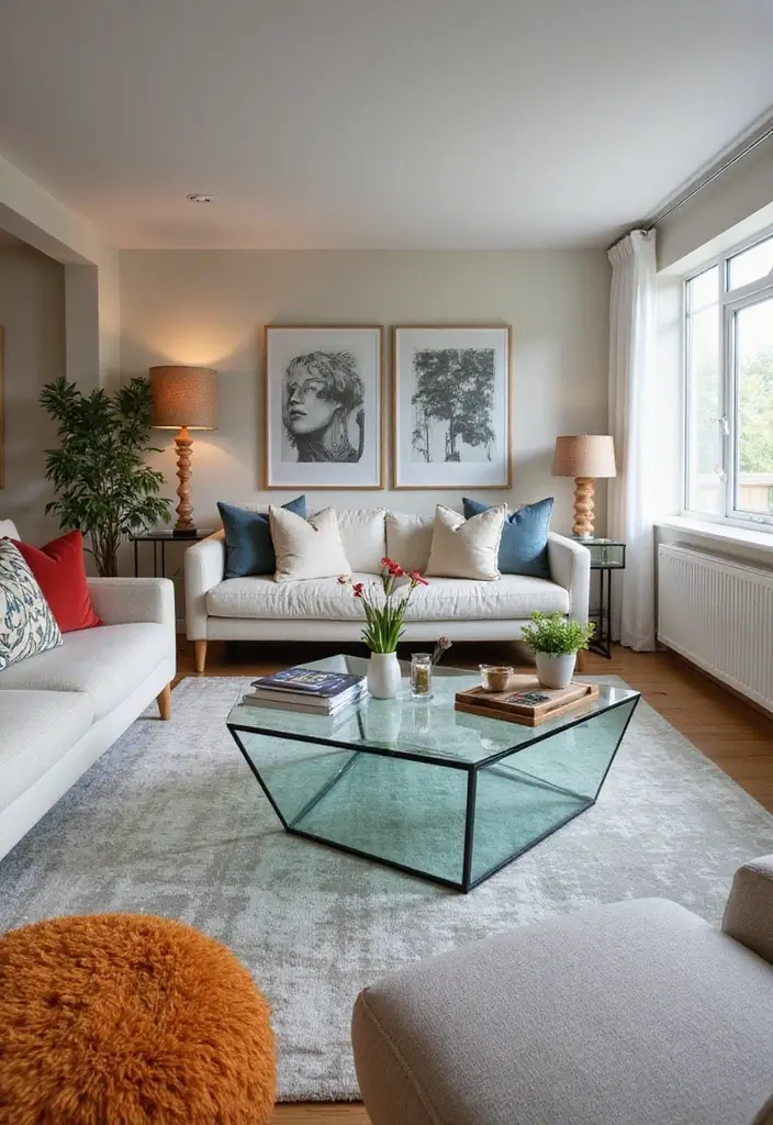 20 Modern Coffee Tables That Will Make Your Home Look Like a Design Magazine! - 1. Geometric Glass Table