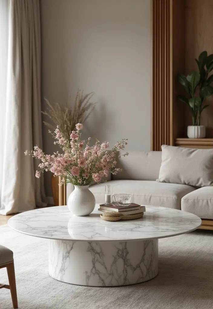 20 Modern Coffee Tables That Will Make Your Home Look Like a Design Magazine! - 3. Modern Marble Table