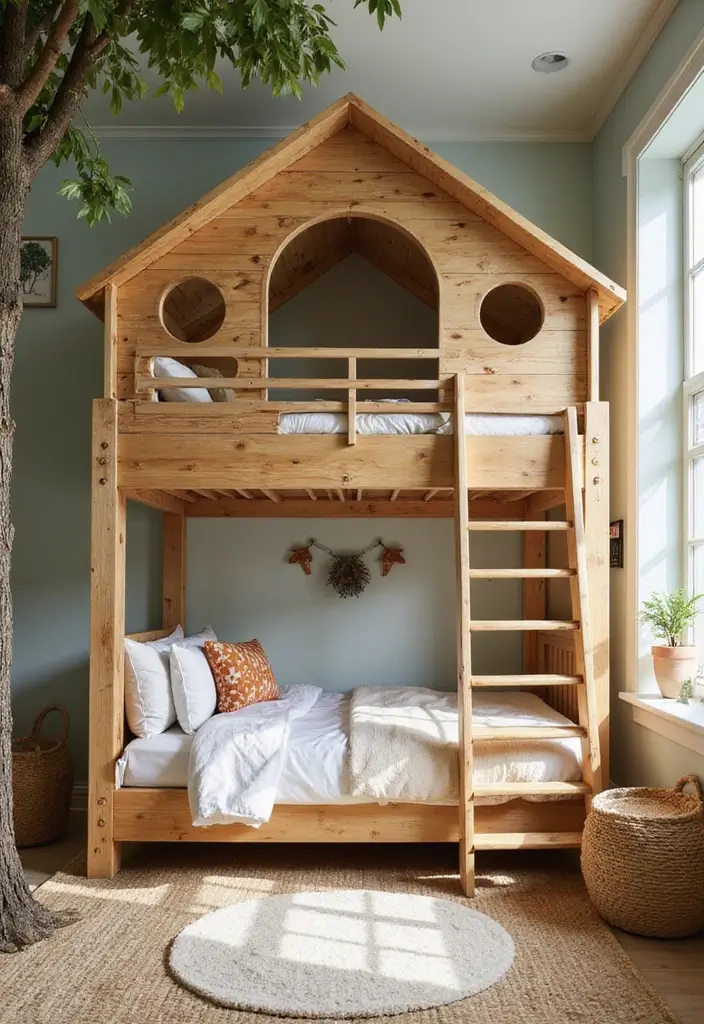 8 Budget-Friendly DIY Kid Loft Beds That Maximize Space Like a Pro! - 8. Outdoor-Inspired Loft Bed