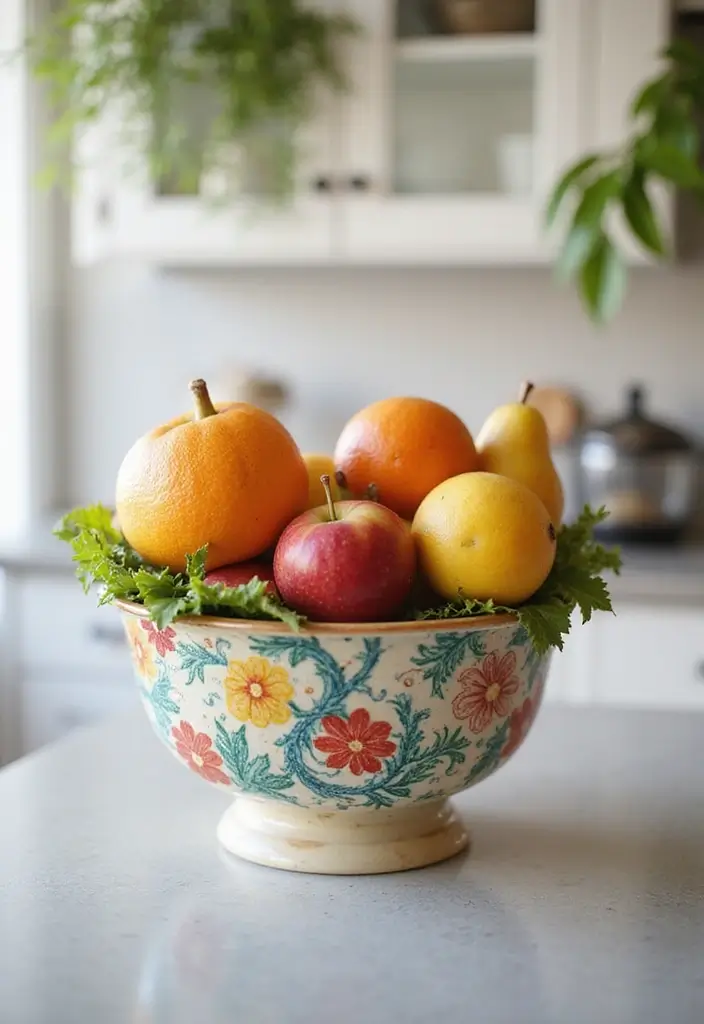 8 DIY Kitchen Countertop Decor Projects You Can Complete This Weekend! - 2. Whimsical Fruit Bowl