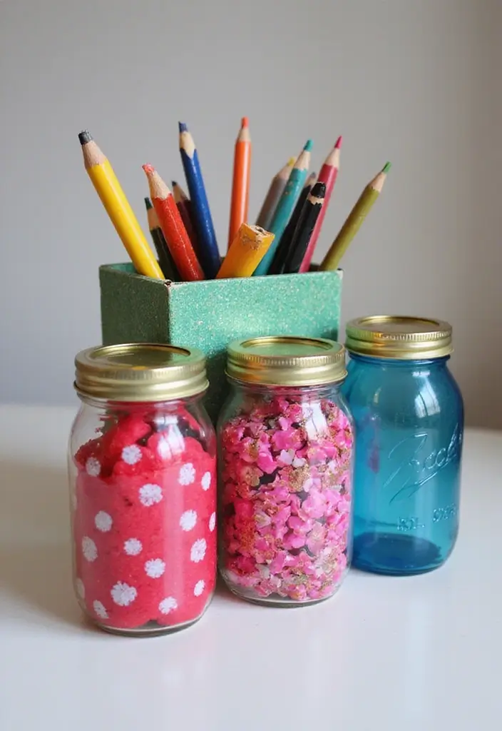 Step By Step Guide: How to Create Stunning DIY Study Desk Decor on a Budget - 1. Create a Colorful Desk Organizer