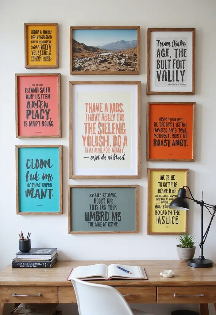 Step By Step Guide: How to Create Stunning DIY Study Desk Decor on a Budget - 2. Personalized Wall Art