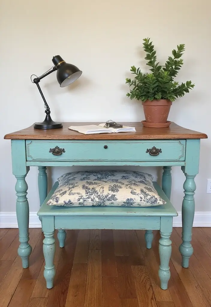 Step By Step Guide: How to Create Stunning DIY Study Desk Decor on a Budget - 9. Upcycled Furniture for a Unique Touch