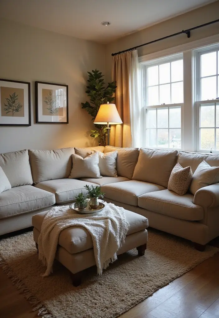 11 Cozy Furniture Layouts That'll Turn Your Living Room into a Gathering Spot! - 6. The Sectional Layout: Cozy for Groups