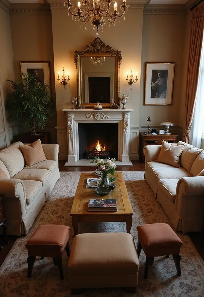 11 Cozy Furniture Layouts That'll Turn Your Living Room into a Gathering Spot! - 9. The Formal Layout: Elegance with Comfort