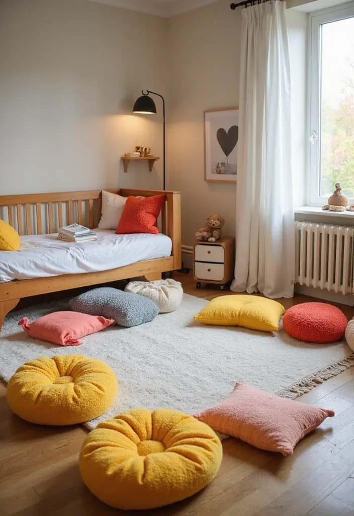 12 Adorable Cozy Nursery Ideas That Won't Break the Bank (You Won't Believe #5!) - 5. Cozy Floor Cushions