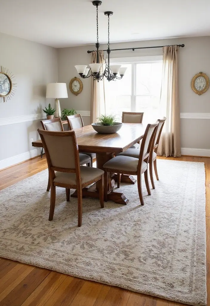 15 Affordable Dining Room Decor Ideas That Look Like a Million Bucks (Wait Until You See #4!) - 9. Layered Rugs