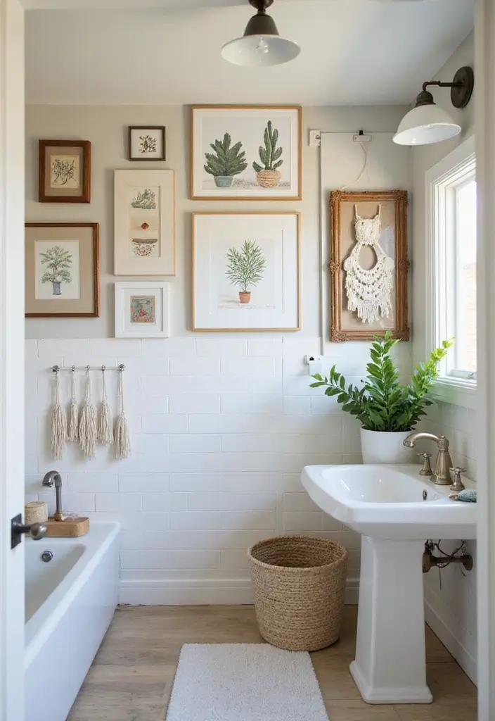 18 Stunning Bathroom Decor Ideas That'll Transform Your Space on a Budget! - 13. DIY Art Projects