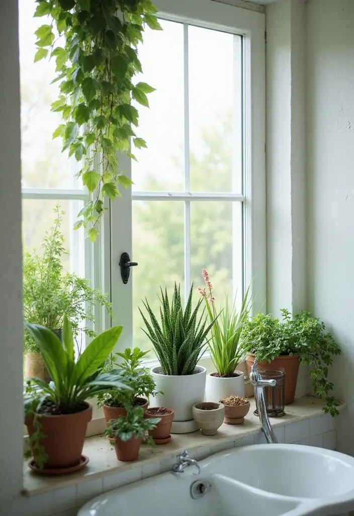 18 Stunning Bathroom Decor Ideas That'll Transform Your Space on a Budget! - 3. Add Greenery