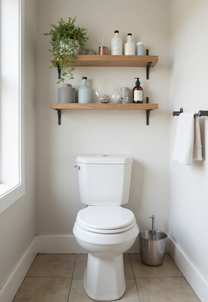 20 Budget-Friendly Bathroom Storage Hacks You Need to Try (#12 Will Save You Space!) - 12. Utilize the Space Above the Toilet