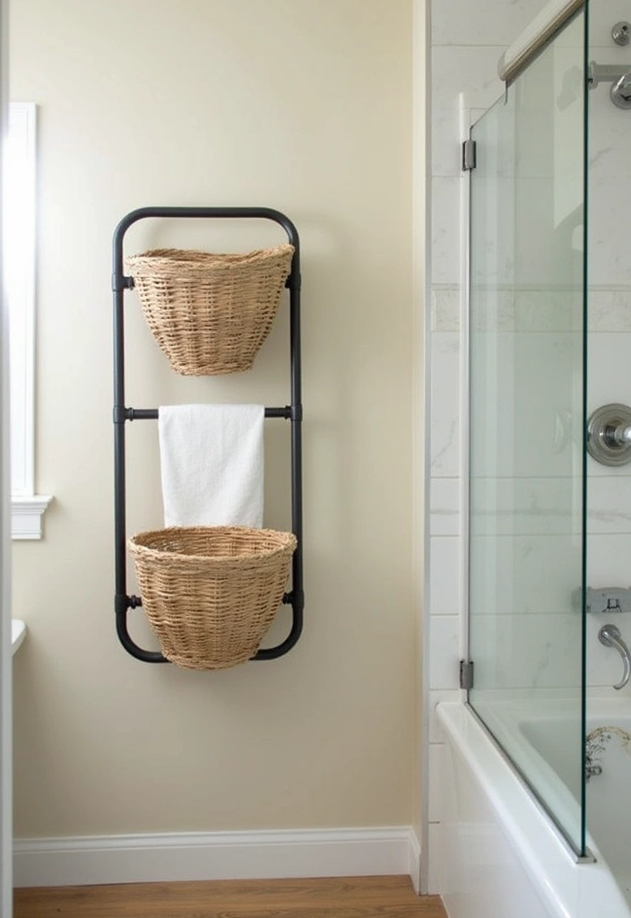 20 Budget-Friendly Bathroom Storage Hacks You Need to Try (#12 Will Save You Space!) - 15. Creative Use of Towel Bars