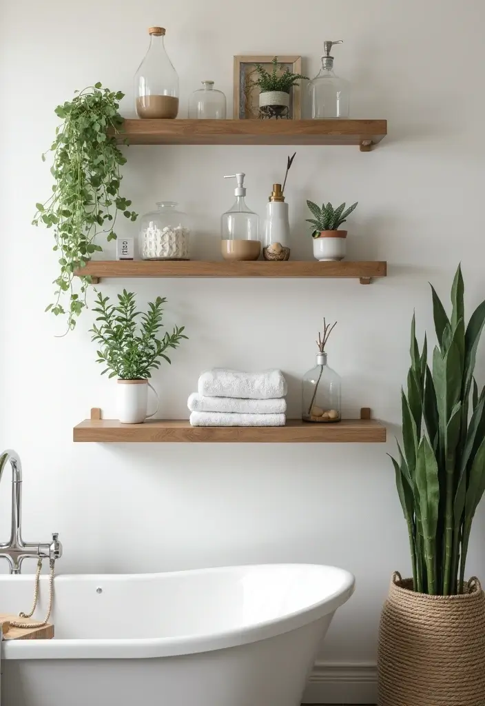 20 Budget-Friendly Bathroom Storage Hacks You Need to Try (#12 Will Save You Space!) - 3. Wall-Mounted Shelves