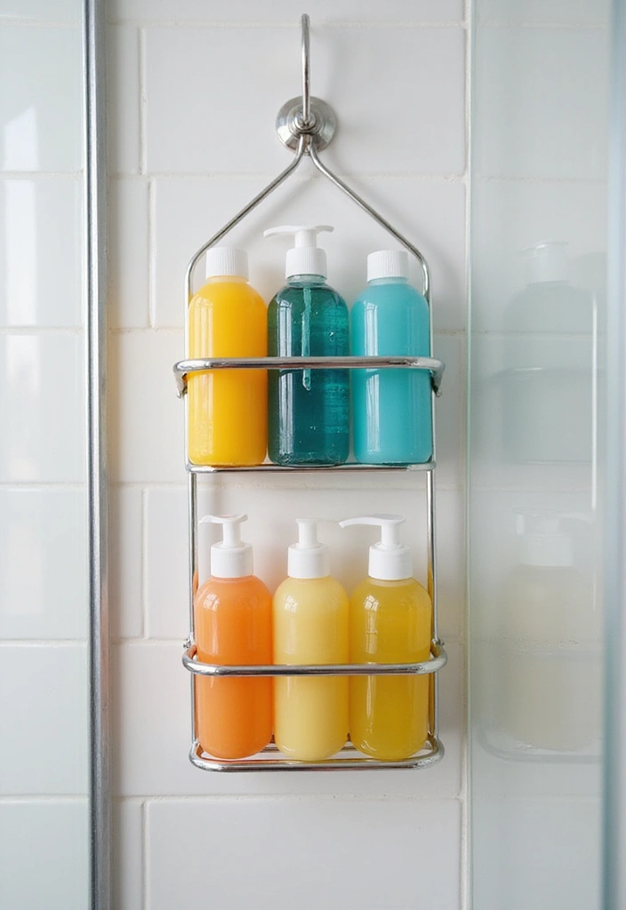 20 Budget-Friendly Bathroom Storage Hacks You Need to Try (#12 Will Save You Space!) - 5. Shower Caddy for Storing Products