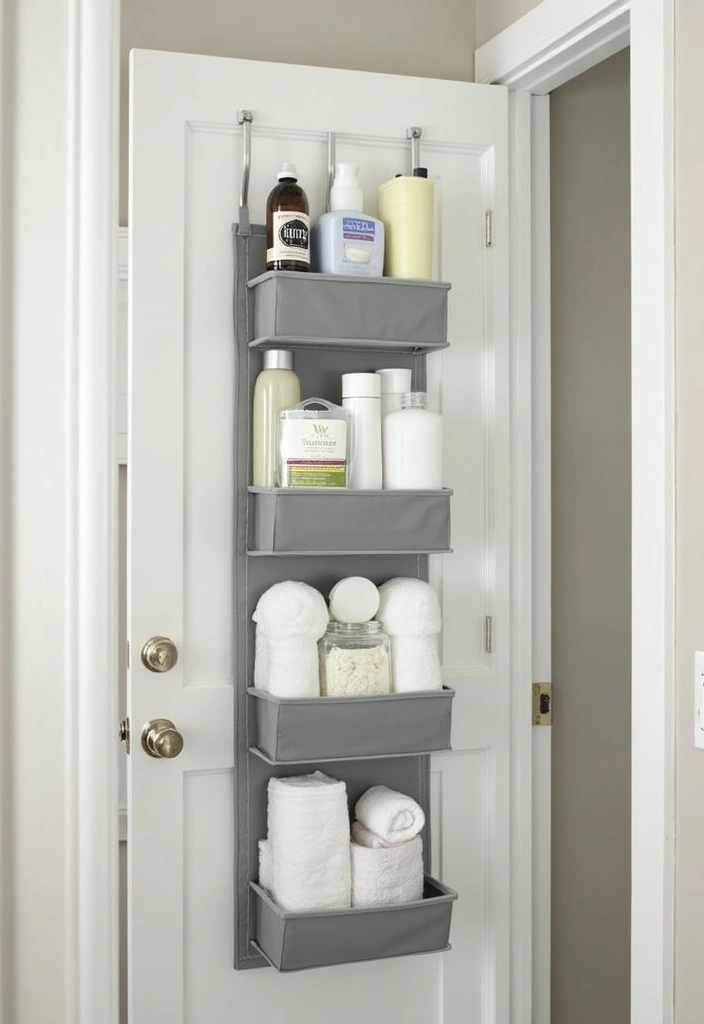 20 Budget-Friendly Bathroom Storage Hacks You Need to Try (#12 Will Save You Space!) - 6. Over-the-Door Organizers