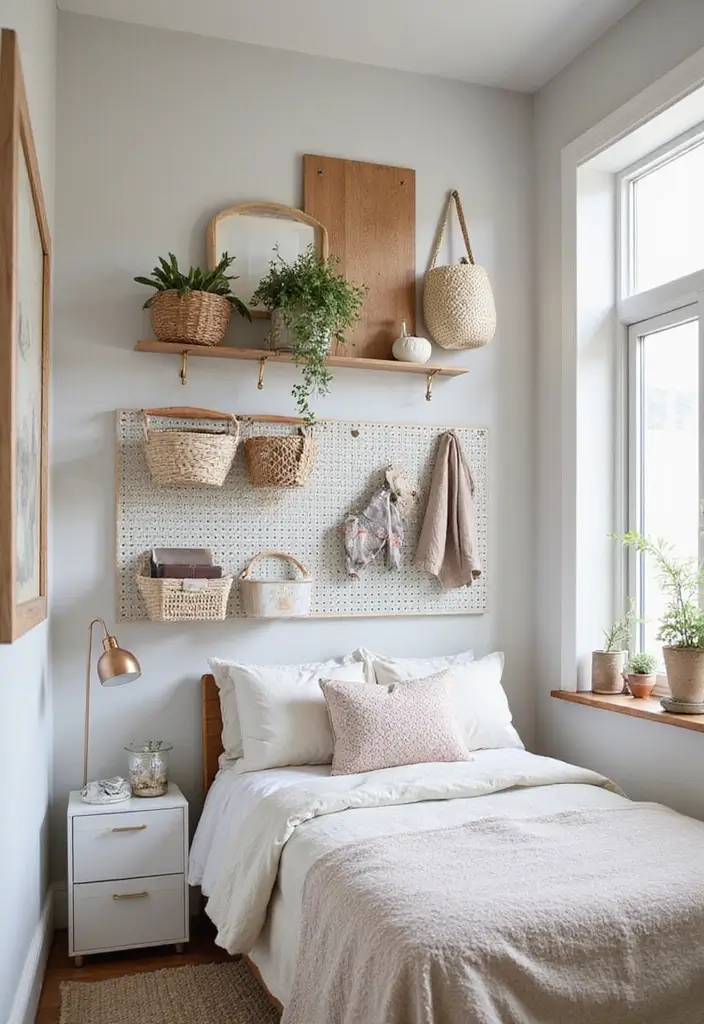 25 Budget-Friendly Bedroom Ideas That Are Super Cozy (You’ll Want #19!) - 11. Creative Wall Storage