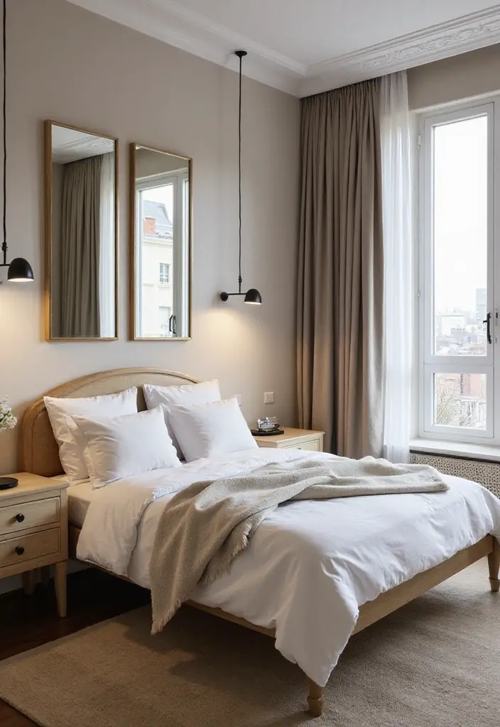 25 Budget-Friendly Bedroom Ideas That Are Super Cozy (You’ll Want #19!) - 18. Use of Mirrors