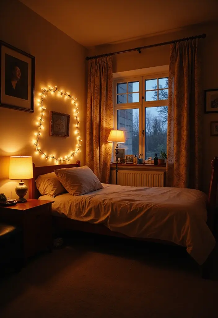 25 Budget-Friendly Bedroom Ideas That Are Super Cozy (You’ll Want #19!) - 5. Artfully Arranged Lighting