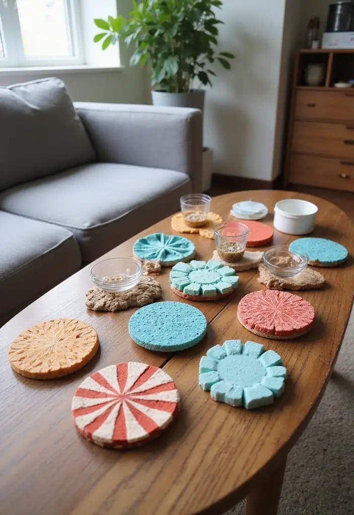 30 Easy DIY Home Decor Projects That Will Transform Your Space on a Budget! - 17. DIY Coasters