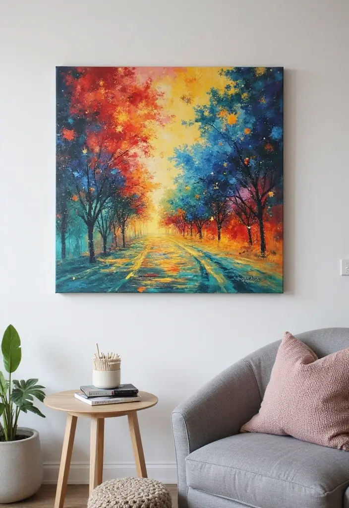 30 Easy DIY Home Decor Projects That Will Transform Your Space on a Budget! - 21. Hand-Painted Canvas Artwork
