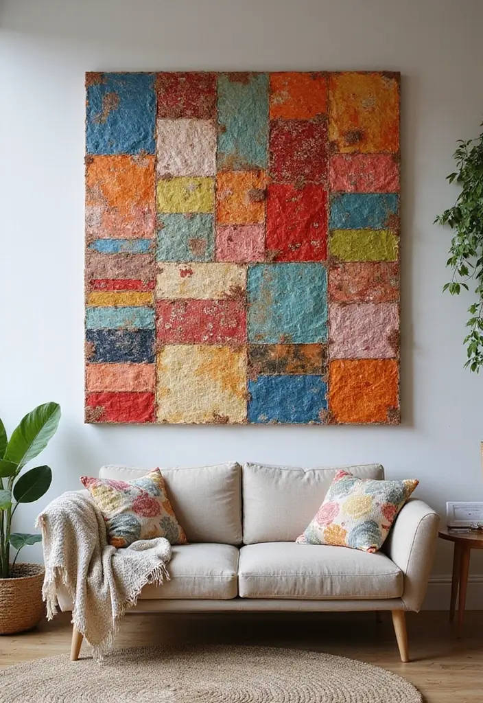 30 Easy DIY Home Decor Projects That Will Transform Your Space on a Budget! - 6. Fabric Wall Art