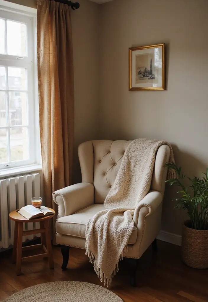 10 Cozy Fall Decor Ideas for Your Living Room That'll Make You Never Want to Leave! - 5. Create a Reading Nook