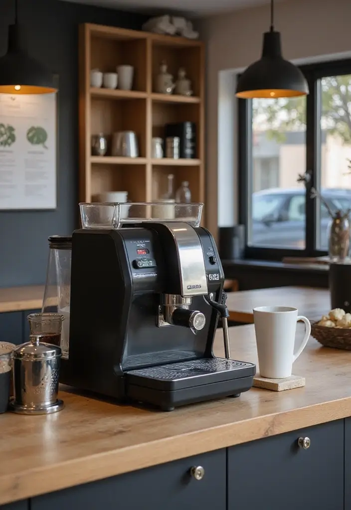 12 Stunning Coffee Station Setups That'll Make You Want to Brew All Day Long! - 11. Tech-Savvy Coffee Station