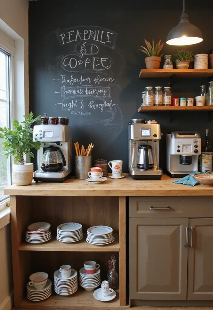 12 Stunning Coffee Station Setups That'll Make You Want to Brew All Day Long! - 6. The Family Coffee Bar