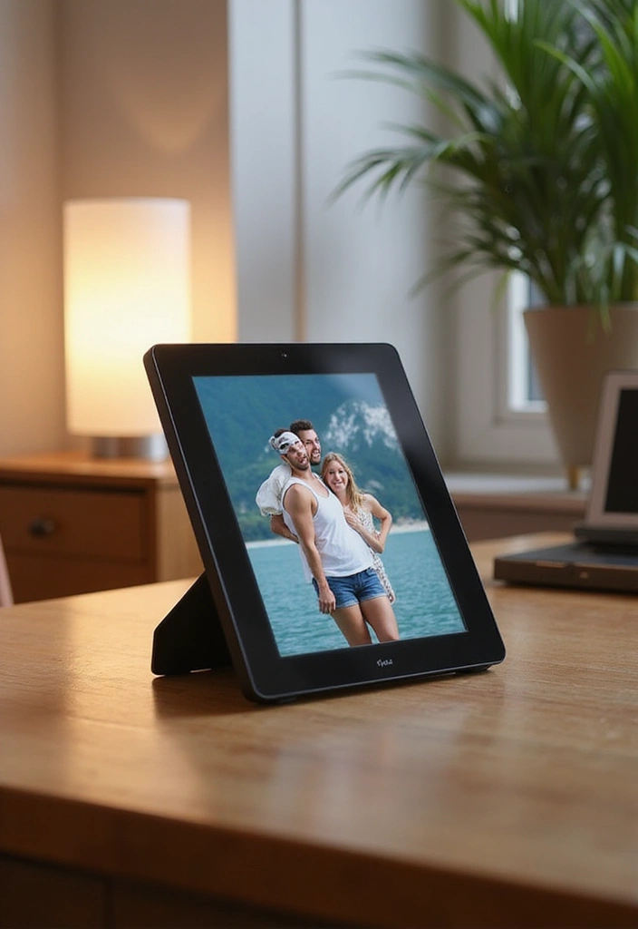 13 Smart Office Decor Ideas That'll Make You Feel Like You're in a High-Tech Wonderland! - 8. Digital Photo Frames