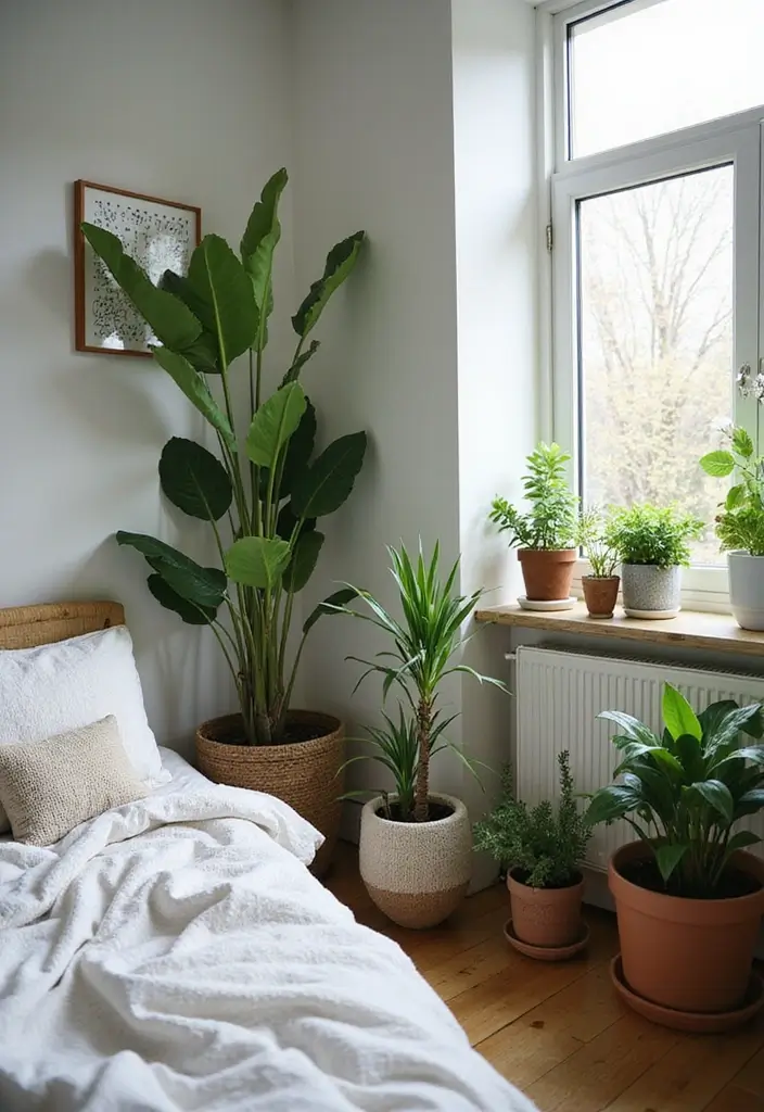 18 Affordable Guest Bedroom Ideas That Look Luxe for Less (You Won't Believe #10!) - 10. Unexpected Greenery