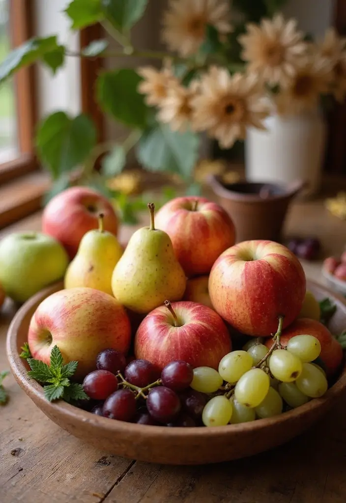 10 Cozy Autumn Table Decor Ideas That Are Effortlessly Easy to Create! - 7. Harvest Fruit Displays