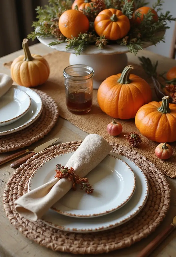 10 Cozy Autumn Table Decor Ideas That Are Effortlessly Easy to Create! - 8. Woven Textiles