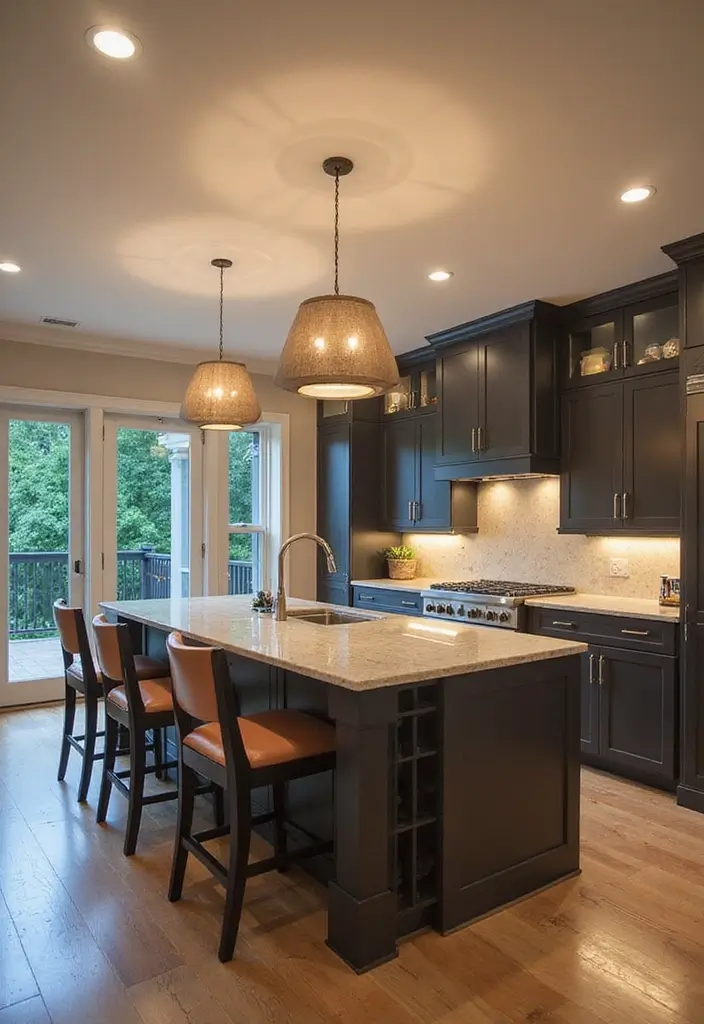 16 Modern Kitchen Decor Ideas That Will Leave Your Guests in Awe (Wait Until You See #5!) - 3. Statement Lighting