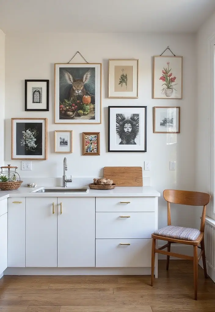 16 Modern Kitchen Decor Ideas That Will Leave Your Guests in Awe (Wait Until You See #5!) - 9. Artistic Wall Decor