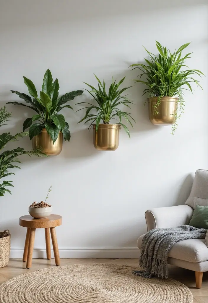 20 Cozy Fall Decor Ideas for Your Living Room That Will Make You Want to Cuddle Up! - 19. Wall-mounted Planters