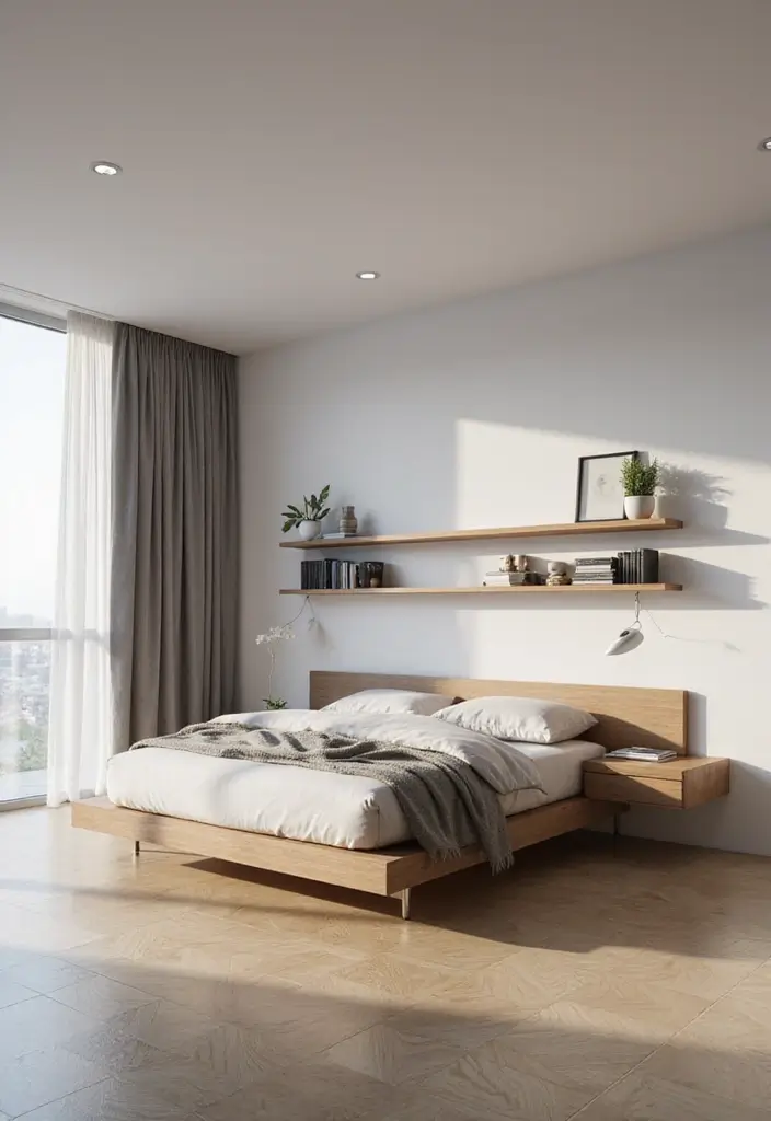 25 Modern Bedroom Decor Ideas That Will Transform Your Space (You Won't Believe #16!) - 11. Floating Furniture